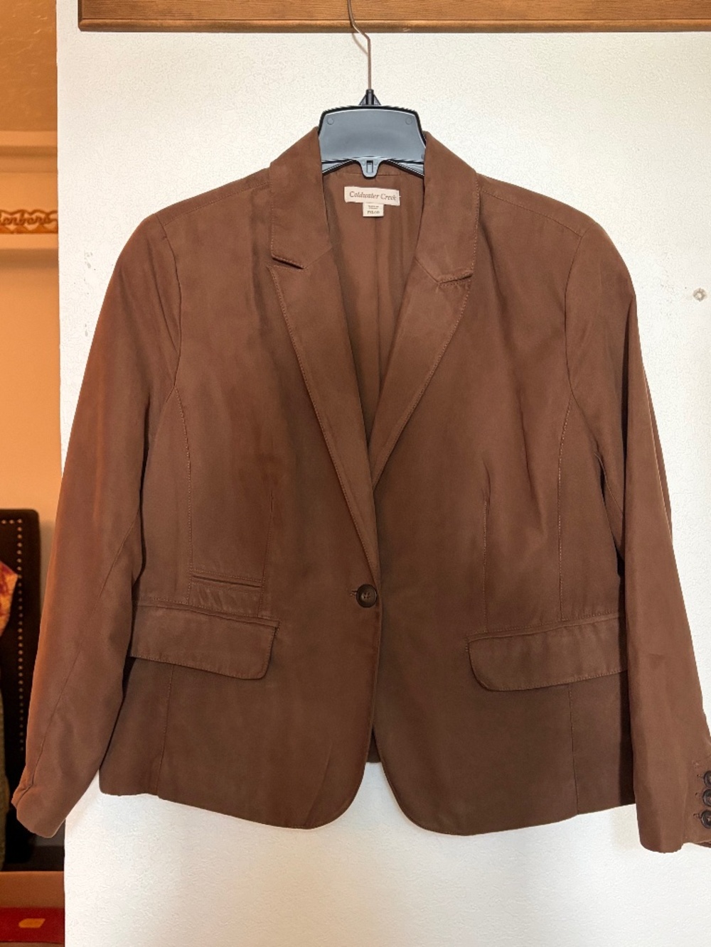 Coldwater Creek, Womens Blazer, PXL, Brown